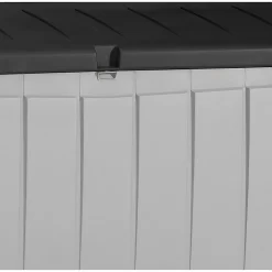Keter Ace Outdoor Garden Storage Box 124 X 55 X 62.5 Cm - Grey And Black -Garden Tool Store 13432924 1444947994665603