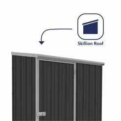 Absco 5 X 3ft Space Saver Metal Pent Shed - Dark Grey 11 Absco 5 X 3ft Space Saver Metal Pent Shed - Dark Grey -Garden Tool Store 13440829 5564929186451659