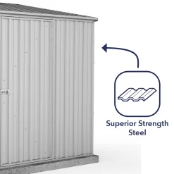 Absco 7.5 X 5ft Space Saver Metal Pent Shed - Zinc -Garden Tool Store 13440831 3454929185766519