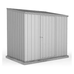 Absco 7.5 X 5ft Space Saver Metal Pent Shed - Zinc