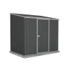 Absco 7.5 X 5ft Space Saver Metal Pent Shed - Grey