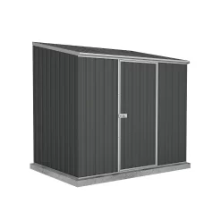 Absco 7.5 X 5ft Space Saver Metal Pent Shed - Grey