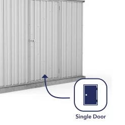 Absco 7.5 X 3ft Space Saver Metal Pent Shed - Zinc 12 Absco 7.5 X 3ft Space Saver Metal Pent Shed - Zinc -Garden Tool Store 13440836 1685027360486166