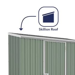 Absco 7.5 X 3ft Space Saver Metal Pent Shed - Green 11 Absco 7.5 X 3ft Space Saver Metal Pent Shed - Green -Garden Tool Store 13440840 1384929186087726