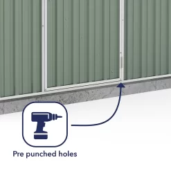 Absco 7.5 X 3ft Space Saver Metal Pent Shed - Green 13 Absco 7.5 X 3ft Space Saver Metal Pent Shed - Green -Garden Tool Store 13440840 1444929186203418