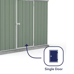 Absco 7.5 X 3ft Space Saver Metal Pent Shed - Green 12 Absco 7.5 X 3ft Space Saver Metal Pent Shed - Green -Garden Tool Store 13440840 4124929186148455