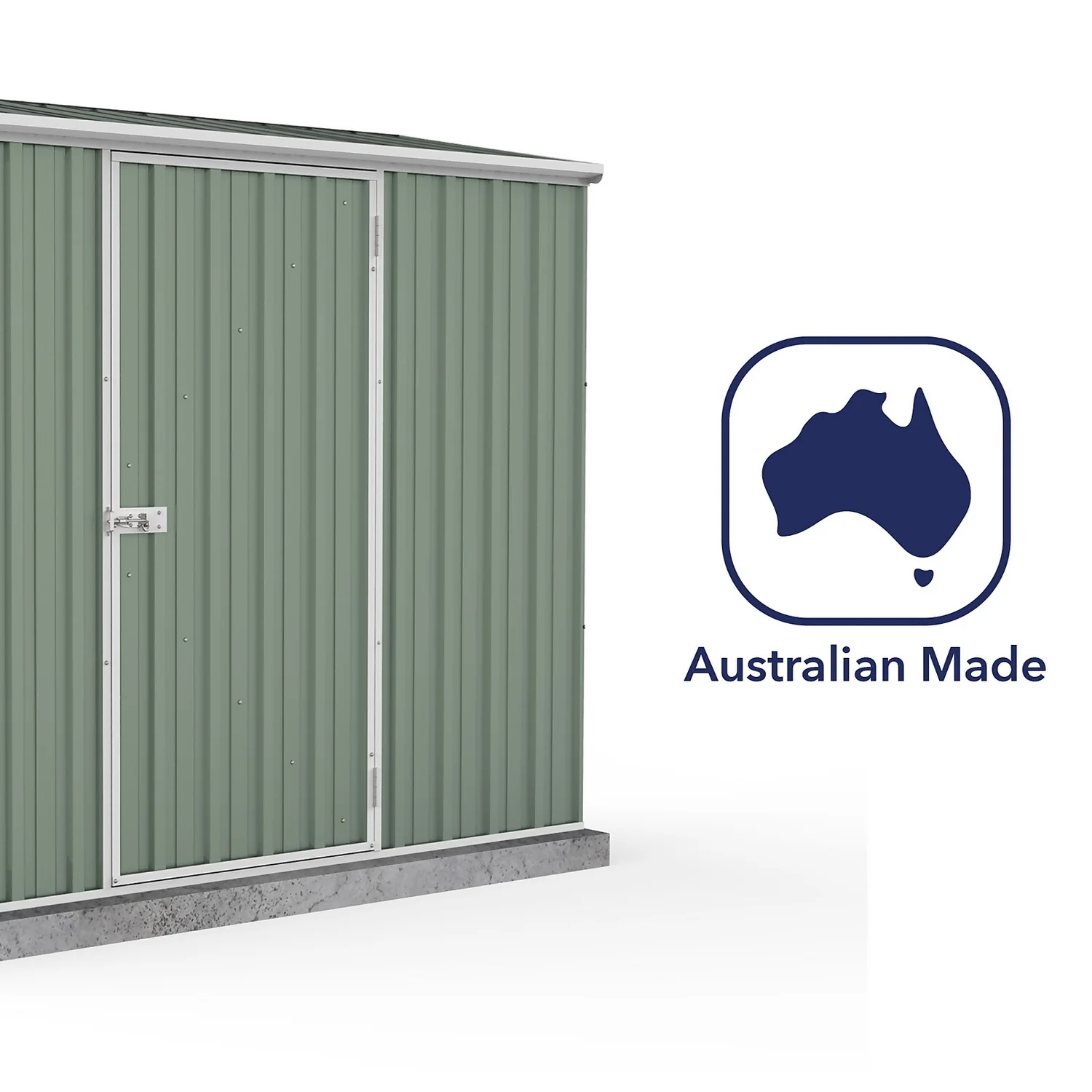 Absco 7.5 X 3ft Space Saver Metal Pent Shed - Green 8 Absco 7.5 X 3ft Space Saver Metal Pent Shed - Green - Image 8