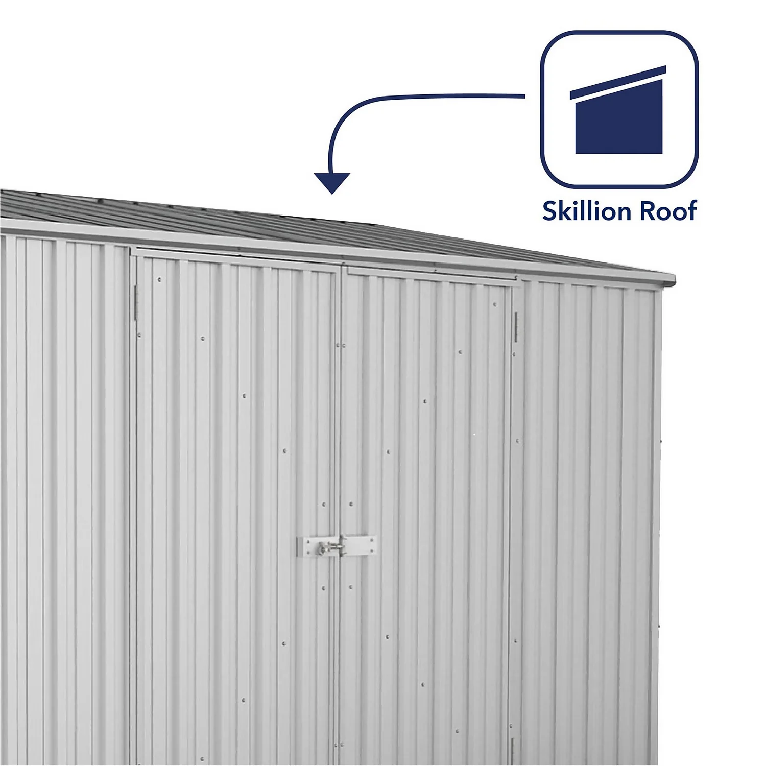 Absco 10 X 5ft Space Saver Metal Pent Shed - Zinc 4 Absco 10 X 5ft Space Saver Metal Pent Shed - Zinc - Image 4