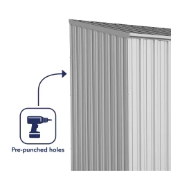Absco 10 X 5ft Space Saver Metal Pent Shed - Zinc 13 Absco 10 X 5ft Space Saver Metal Pent Shed - Zinc -Garden Tool Store 13440842 1774929185683221