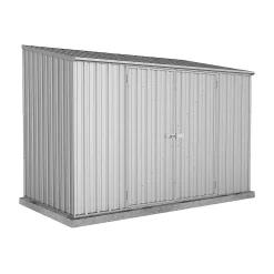 Absco 10 X 5ft Space Saver Metal Pent Shed - Zinc
