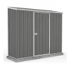 Absco 7.5 X 3ft Space Saver Metal Pent Shed - Grey