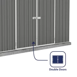 Absco 10 X 5ft Space Saver Metal Pent Shed - Grey 13 Absco 10 X 5ft Space Saver Metal Pent Shed - Grey -Garden Tool Store 13440846 5694929186068241