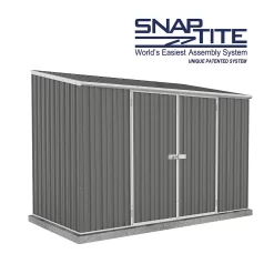 Absco 10 X 5ft Space Saver Metal Pent Shed - Grey 17 Absco 10 X 5ft Space Saver Metal Pent Shed - Grey -Garden Tool Store 13440846 6954929186289005