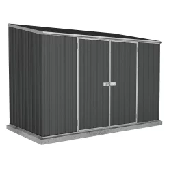 Absco 10 X 5ft Space Saver Metal Pent Shed - Dark Grey