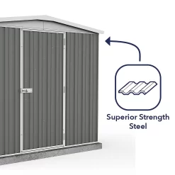Absco 7.5 X 5ft Regent Metal Apex Shed - Grey 14 Absco 7.5 X 5ft Regent Metal Apex Shed - Grey -Garden Tool Store 13440860 1034929163842015