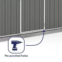 Absco 7.5 X 5ft Regent Metal Apex Shed - Grey 13 Absco 7.5 X 5ft Regent Metal Apex Shed - Grey -Garden Tool Store 13440860 8274929163798899