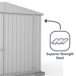 Absco 10 X 15ft Utility Workshop Apex Metal Shed - Zinc -Garden Tool Store 13440863 3424929163892004