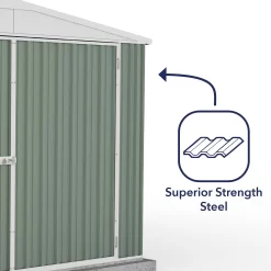 Absco 10x20ft Utility Workshop Apex Metal Shed - Green 14 Absco 10x20ft Utility Workshop Apex Metal Shed - Green -Garden Tool Store 13440864 1034929163940589