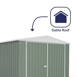Absco 10x20ft Utility Workshop Apex Metal Shed - Green 11 Absco 10x20ft Utility Workshop Apex Metal Shed - Green -Garden Tool Store 13440864 1864929163720239