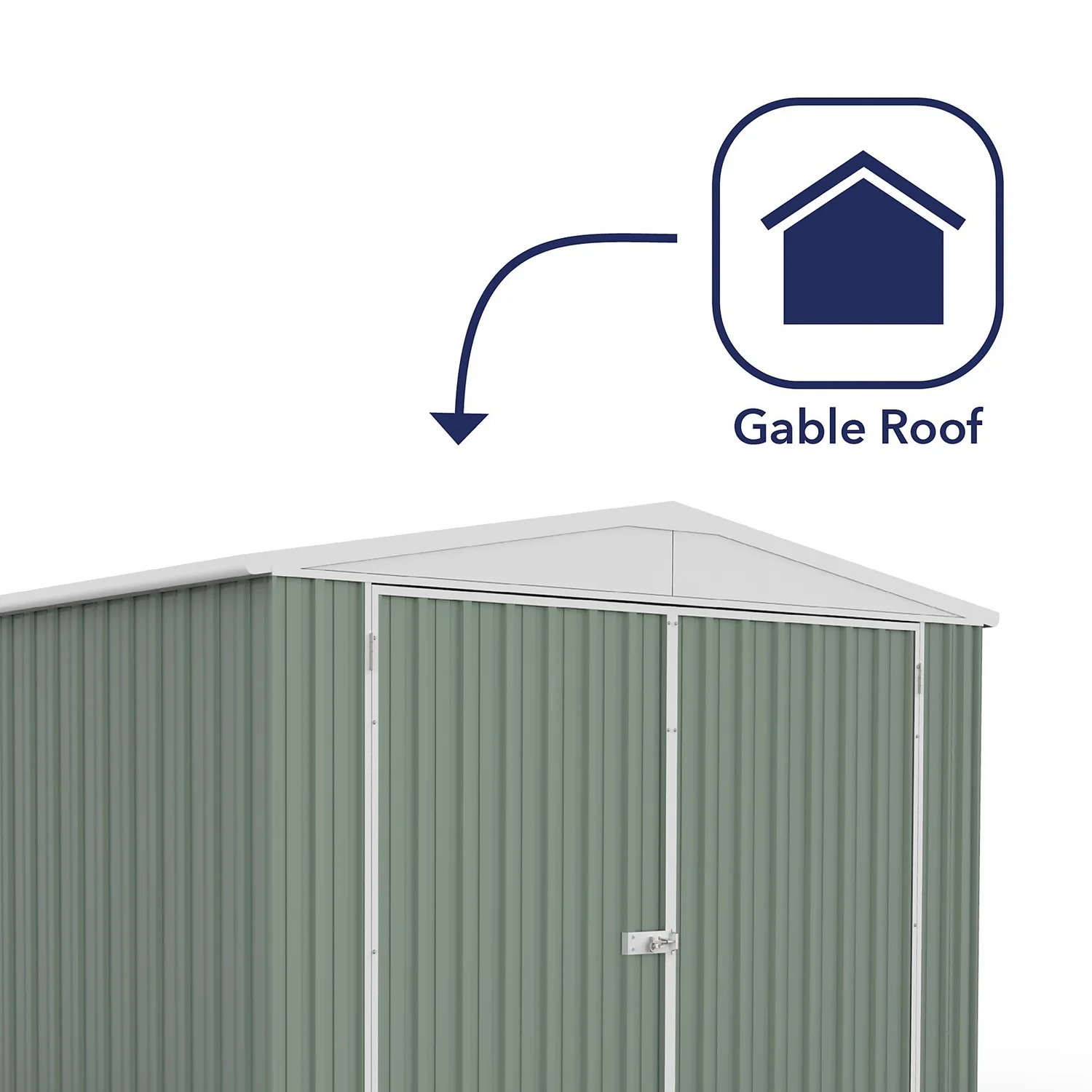 Absco 10x20ft Utility Workshop Apex Metal Shed - Green 4 Absco 10x20ft Utility Workshop Apex Metal Shed - Green - Image 4