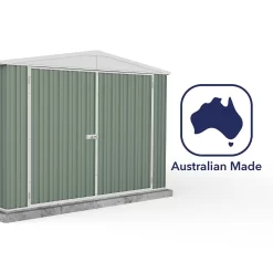 Absco 10x20ft Utility Workshop Apex Metal Shed - Green 15 Absco 10x20ft Utility Workshop Apex Metal Shed - Green -Garden Tool Store 13440864 4094929163992498