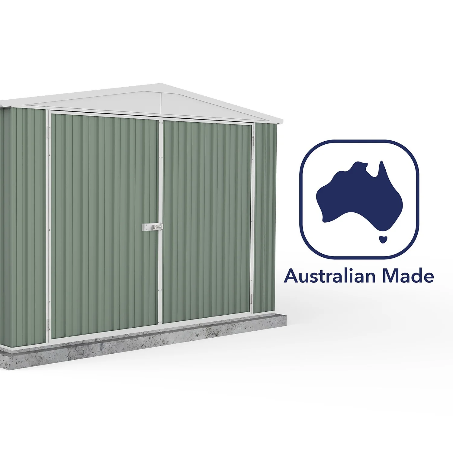 Absco 10x20ft Utility Workshop Apex Metal Shed - Green 8 Absco 10x20ft Utility Workshop Apex Metal Shed - Green - Image 8