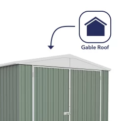 Absco 10 X 15ft Utility Workshop Apex Metal Shed - Green 11 Absco 10 X 15ft Utility Workshop Apex Metal Shed - Green -Garden Tool Store 13440865 1874929164280204