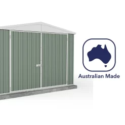 Absco 10 X 15ft Utility Workshop Apex Metal Shed - Green 15 Absco 10 X 15ft Utility Workshop Apex Metal Shed - Green -Garden Tool Store 13440865 2144929164554494