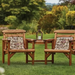 Anchor Fast FSC Weydale Rustic Alcove Garden Seat -Garden Tool Store 13452072 9954929385042617