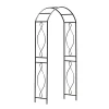 Panacea Arched Top Steel Garden Arch - Black