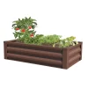 Panacea Steel Raised Garden Planter - Brown