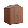 Keter Darwin Outdoor Apex Garden Storage Shed 6ft X 6ft - Brown