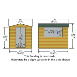 Shire 8 X 6ft Lewis Garden Shed - Includes Installation -Garden Tool Store 13505255 2354926470671434