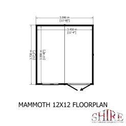 Shire 12 X 12ft Mammoth Double Door Garden Shed -Garden Tool Store 13505270 5664931992545951