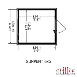 Shire 6 X 6ft Sun Pent Shed 10 Shire 6 X 6ft Sun Pent Shed -Garden Tool Store 13505277 8774931991917154