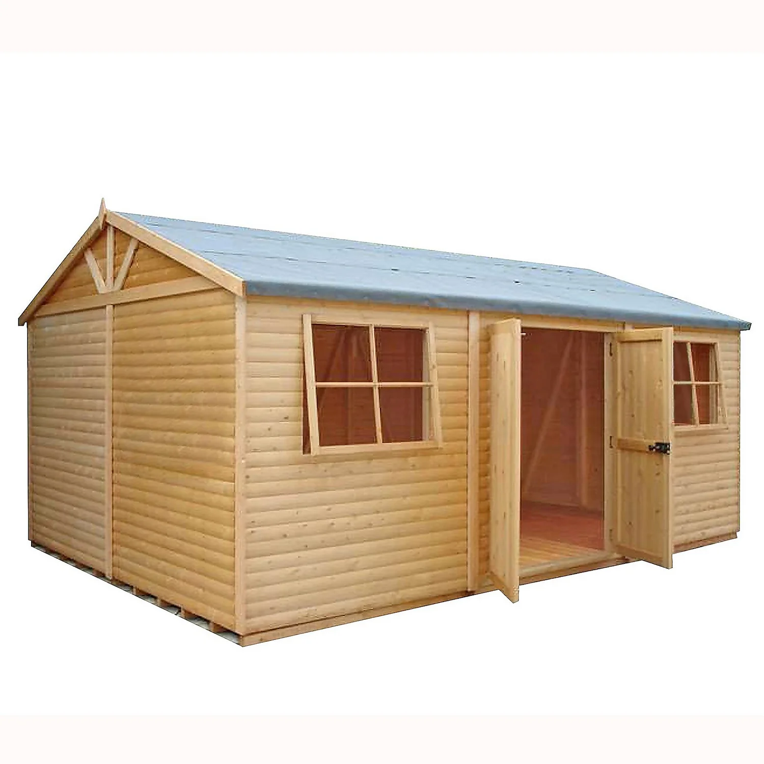 Shire 12 X 18ft Mammoth Double Door Garden Shed 1 Shire 12 X 18ft Mammoth Double Door Garden Shed