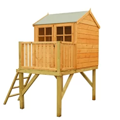 Shire 6 X 4ft Bunny And Platform Kids Wooden Playhouse -Garden Tool Store 13505339 2004931994752958