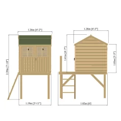 Shire 6 X 4ft Bunny And Platform Kids Wooden Playhouse -Garden Tool Store 13505339 4574931994709236