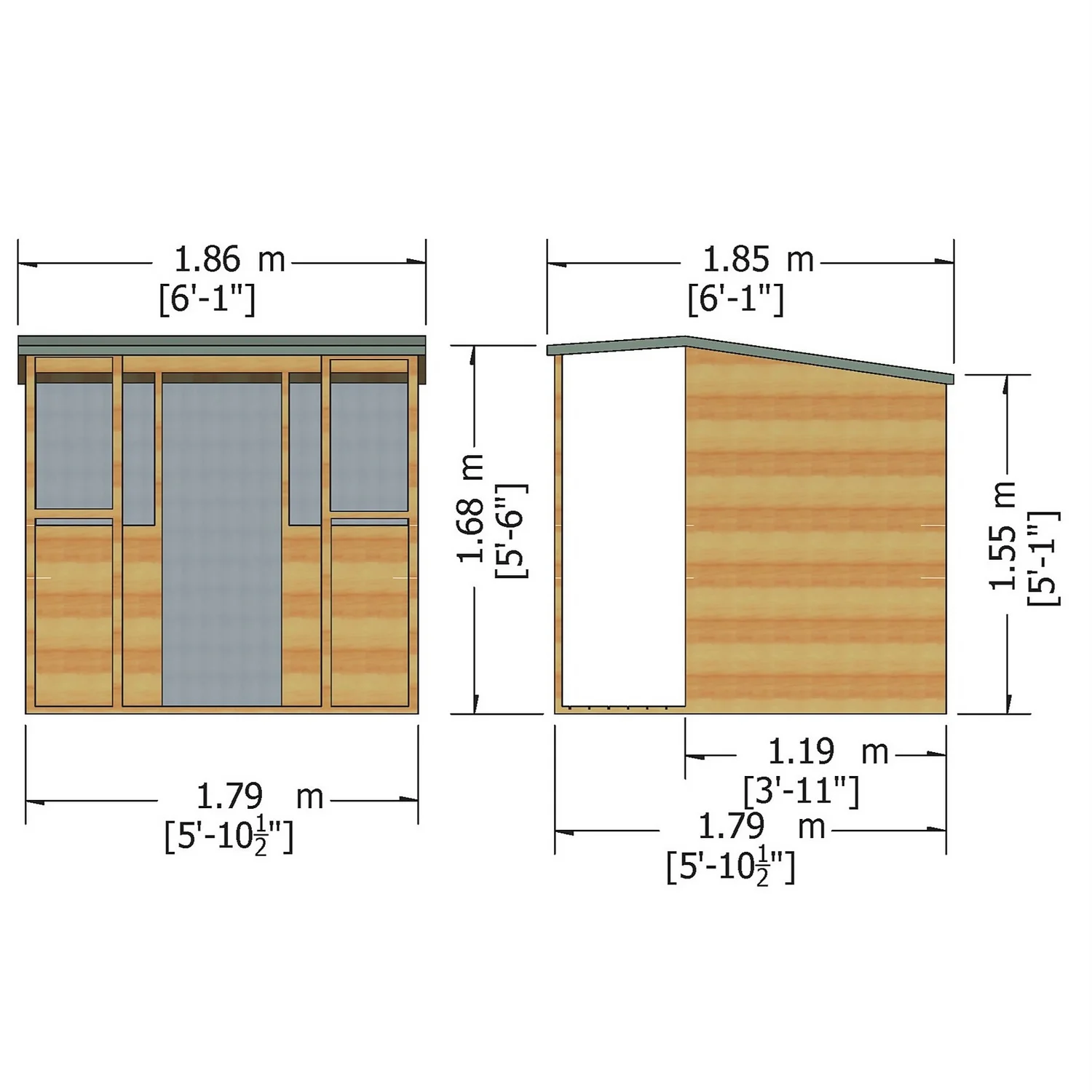 Shire 6 X 6ft Kids Jailhouse Wooden Playhouse 3 Shire 6 X 6ft Kids Jailhouse Wooden Playhouse - Image 3