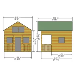 Shire 8 X 10ft Lodge Kids Wooden Playhouse 13 Shire 8 X 10ft Lodge Kids Wooden Playhouse -Garden Tool Store 13505347 1064931995121082