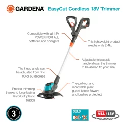 GARDENA EasyCut Cordless 18V Grass Trimmer 10 GARDENA EasyCut Cordless 18V Grass Trimmer -Garden Tool Store 13524830 8114936346365854
