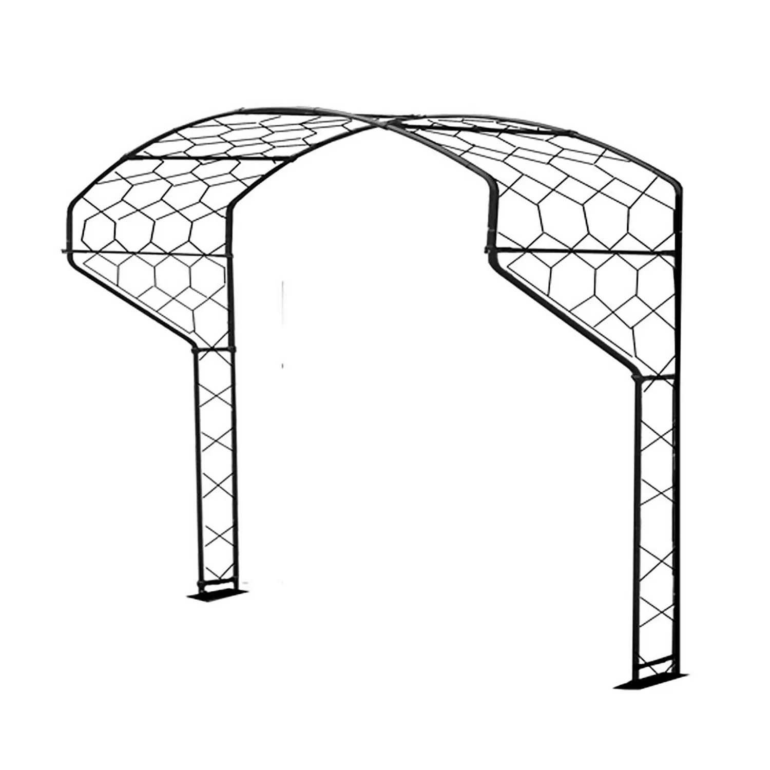 Agriframes Edwardian Garden Portico 1.8m - Black 1 Agriframes Edwardian Garden Portico 1.8m - Black