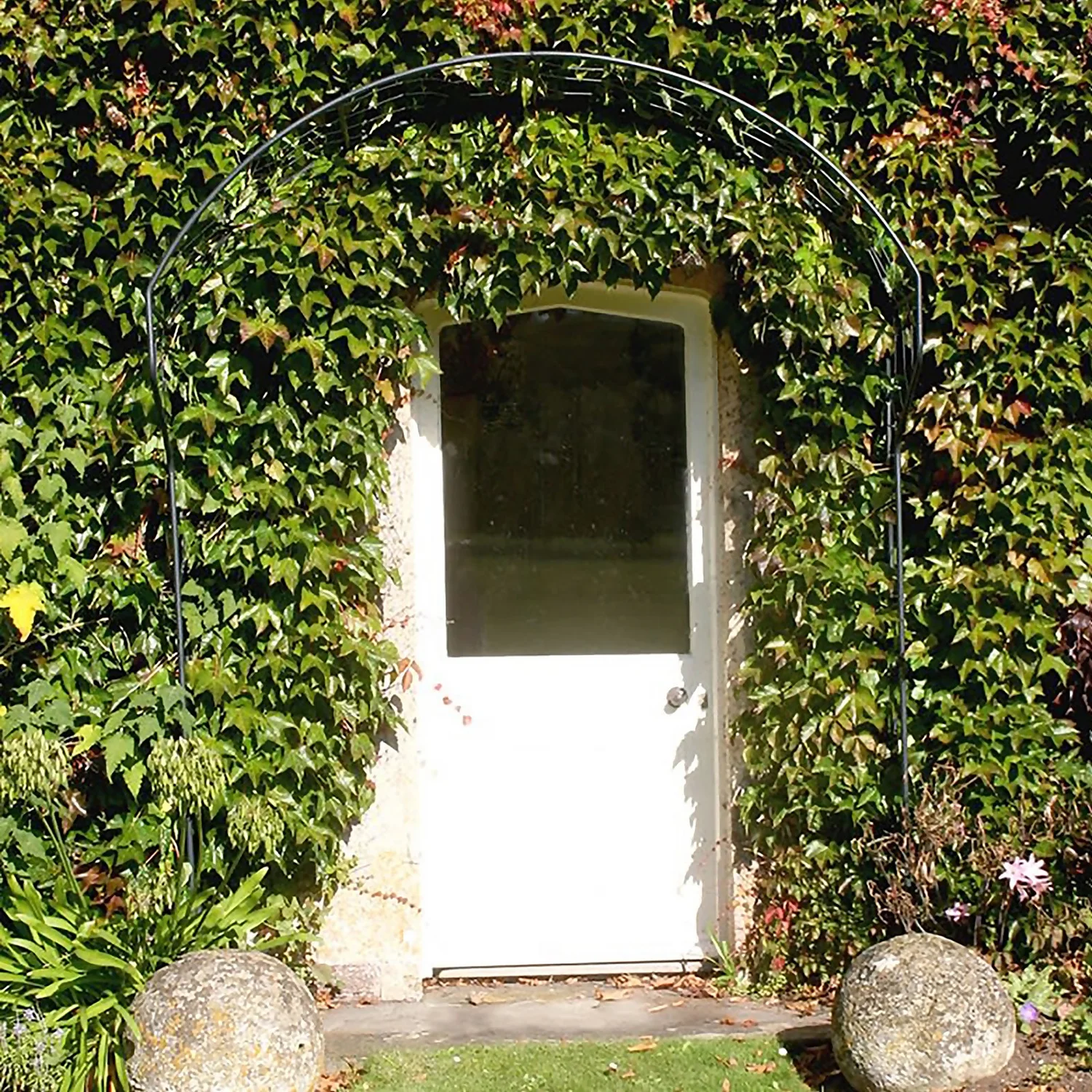 Agriframes Edwardian Garden Portico 1.8m - Black 2 Agriframes Edwardian Garden Portico 1.8m - Black - Image 2