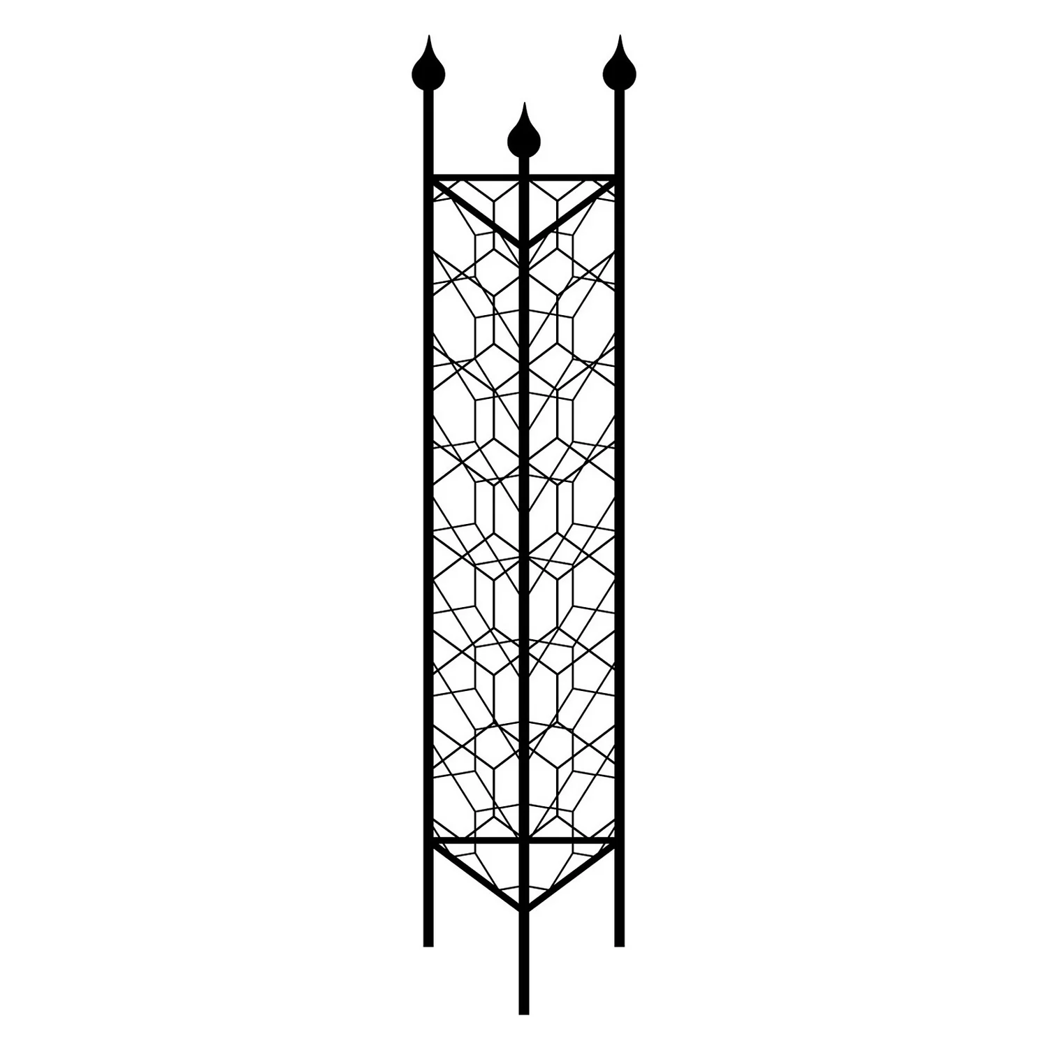 Agriframes Tricorn Decorative Garden Obelisk - Black 1 Agriframes Tricorn Decorative Garden Obelisk - Black