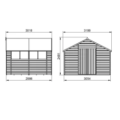 Shiplap Dip Treated 10x10ft Apex Shed - Double Door 13 Shiplap Dip Treated 10x10ft Apex Shed - Double Door -Garden Tool Store 13529682 4174941755970570
