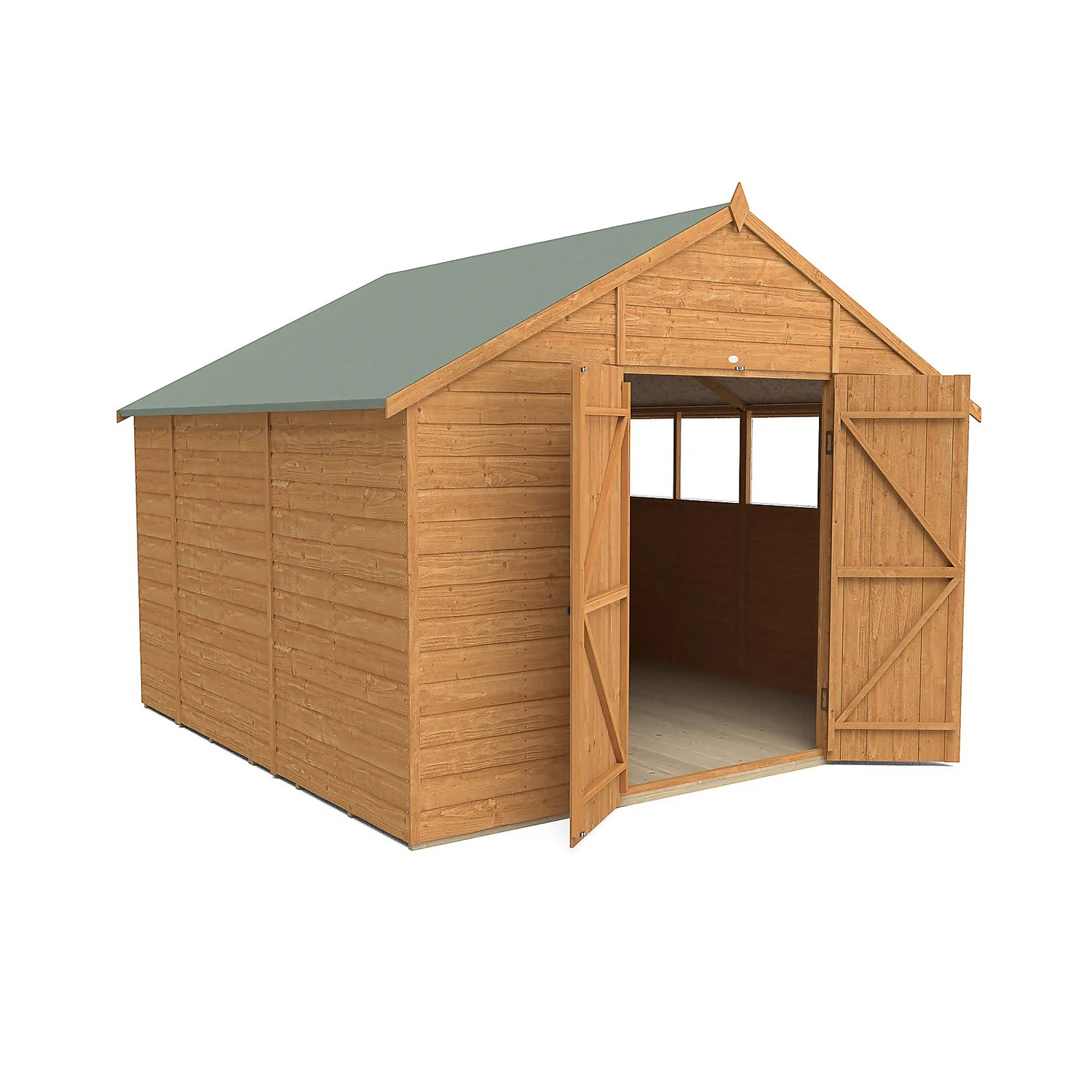 Shiplap Dip Treated 10x10ft Apex Shed - Double Door 10 Shiplap Dip Treated 10x10ft Apex Shed - Double Door - Image 10