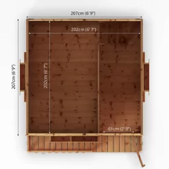 Country Living 7ft X 7ft Premium Sandon Double Storey Playhouse With Veranda Painted + Installation - Thorpe Towers Grey -Garden Tool Store 13554916 1224949332092216