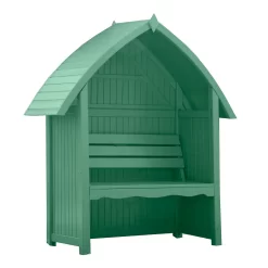 Country Living Wilmcote Arbour Seat Painted + Installation - Aurora Green