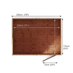 Mercia 8ft X 6ft Premium Shiplap Reverse Apex Shed - Including Installation -Garden Tool Store 13555782 1774949334746010