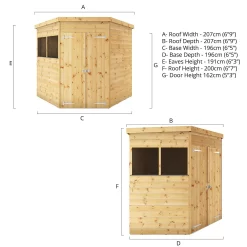 Mercia 7ft X 7ft Premium Shiplap Corner Shed 16 Mercia 7ft X 7ft Premium Shiplap Corner Shed -Garden Tool Store 13555793 1594949334173160